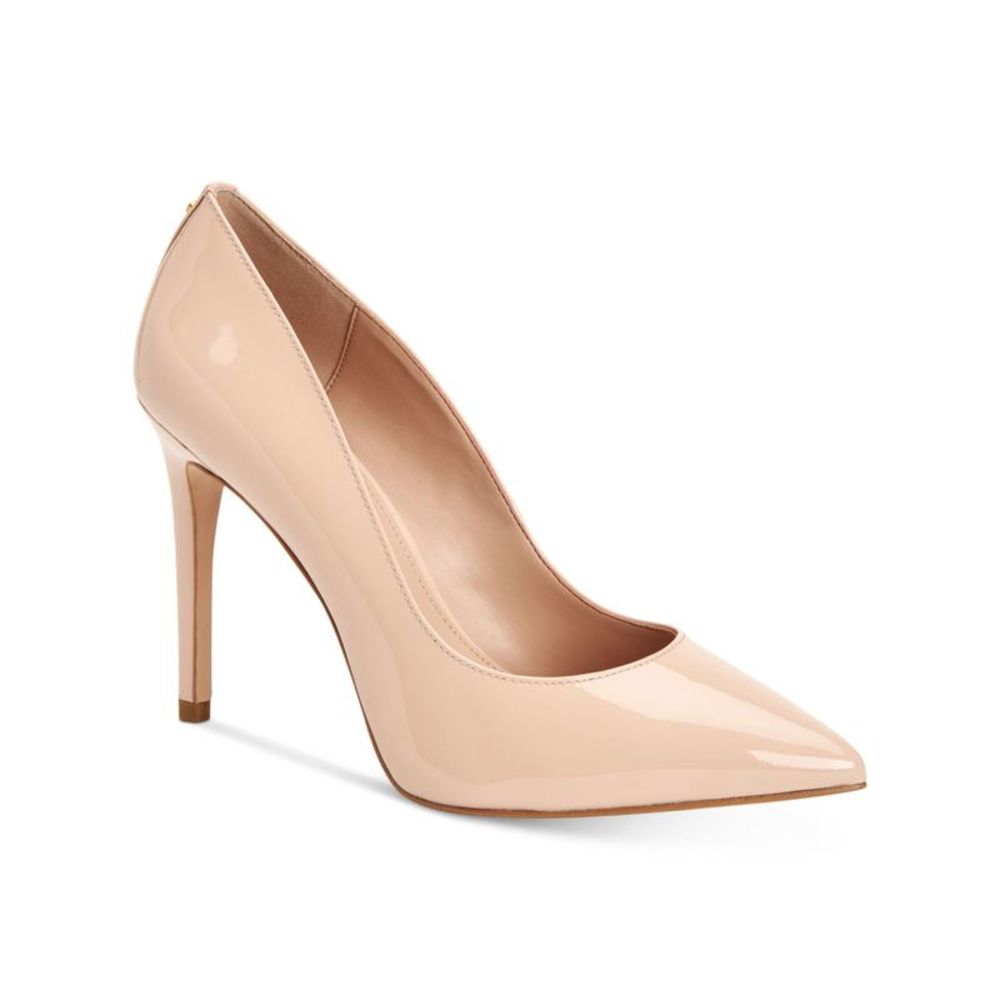 BCBGENERATION Womens Beige At Heel Heidi Pointed Toe Stiletto Slip On Pumps 10 B
